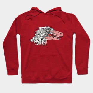 Feathered Raptor Head Hoodie